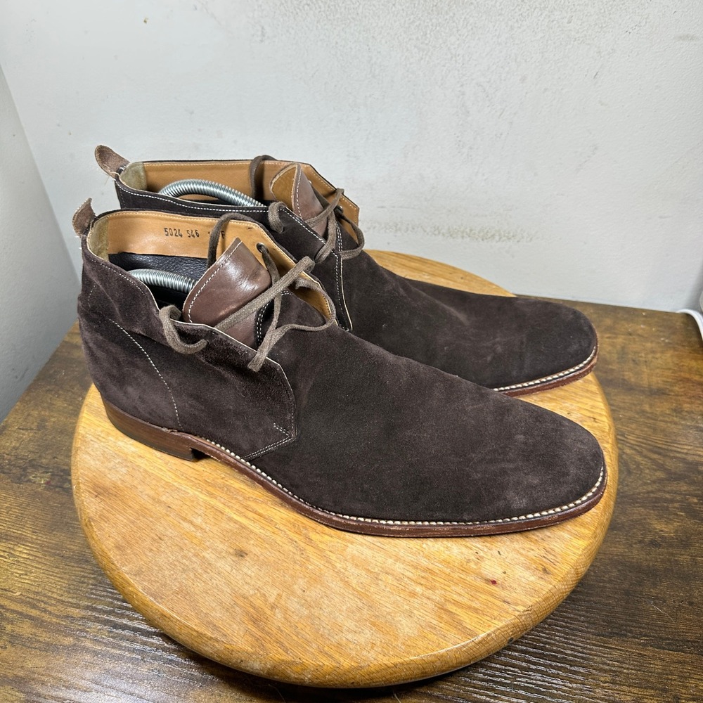 Grenson Mens 5024 546 Dark Brown Suede Chukka Boots Size 11 F England